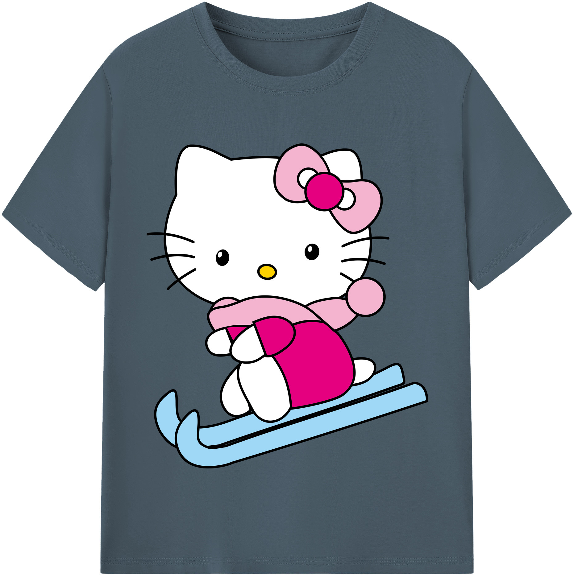 （画像用） Hello Kitty ハローキティ 綿100％半袖Tシャツ（フロントプリント）